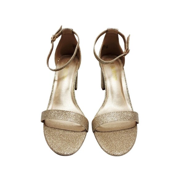 Dream Pairs Womens Glittery Block Heel Ankle Strap Sandals - Size 9 - Picture 4 of 13